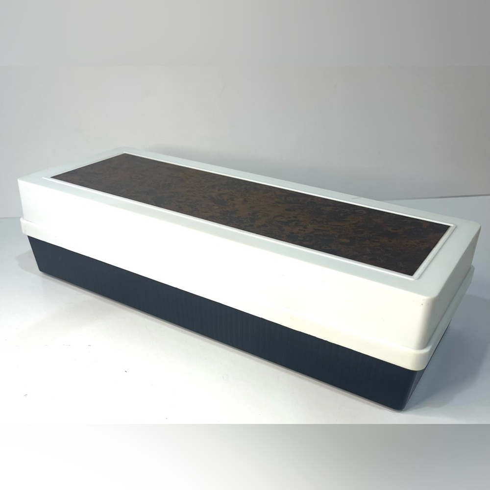 Vtg Plasti Plex Audio 15 Cassette Tape Holder - Hard Plastic USA 1980’s